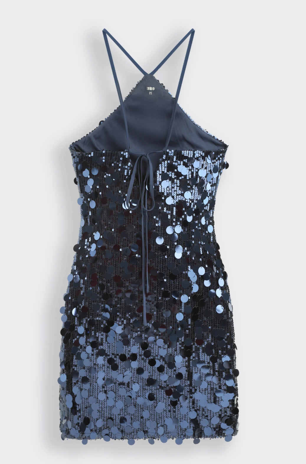 Robe courte à gros sequins