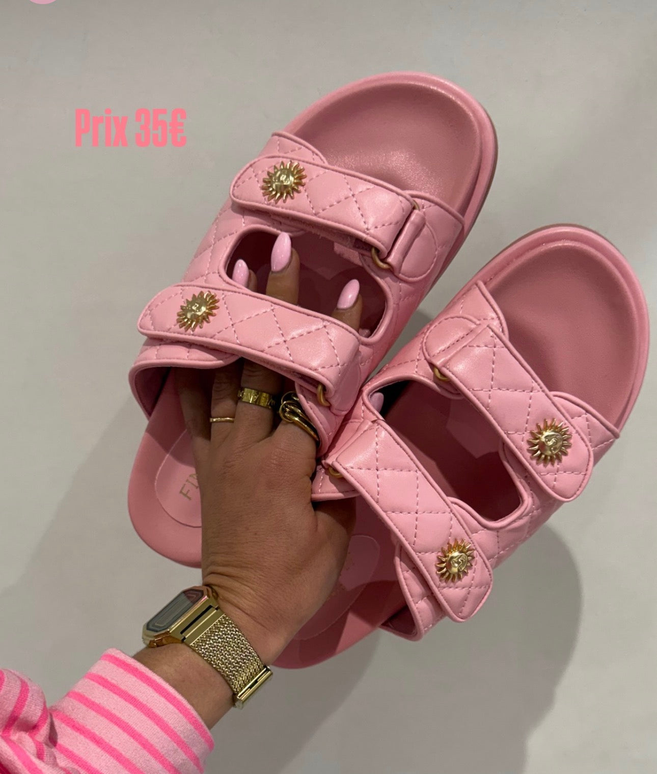 sandales rose soleil