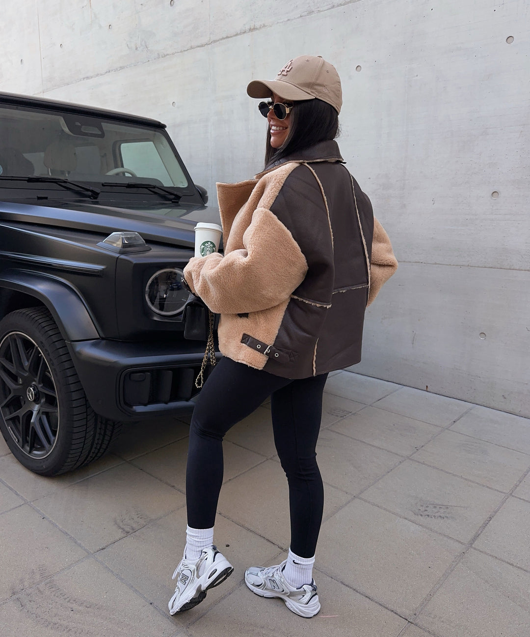 blouson aviateur bi matière