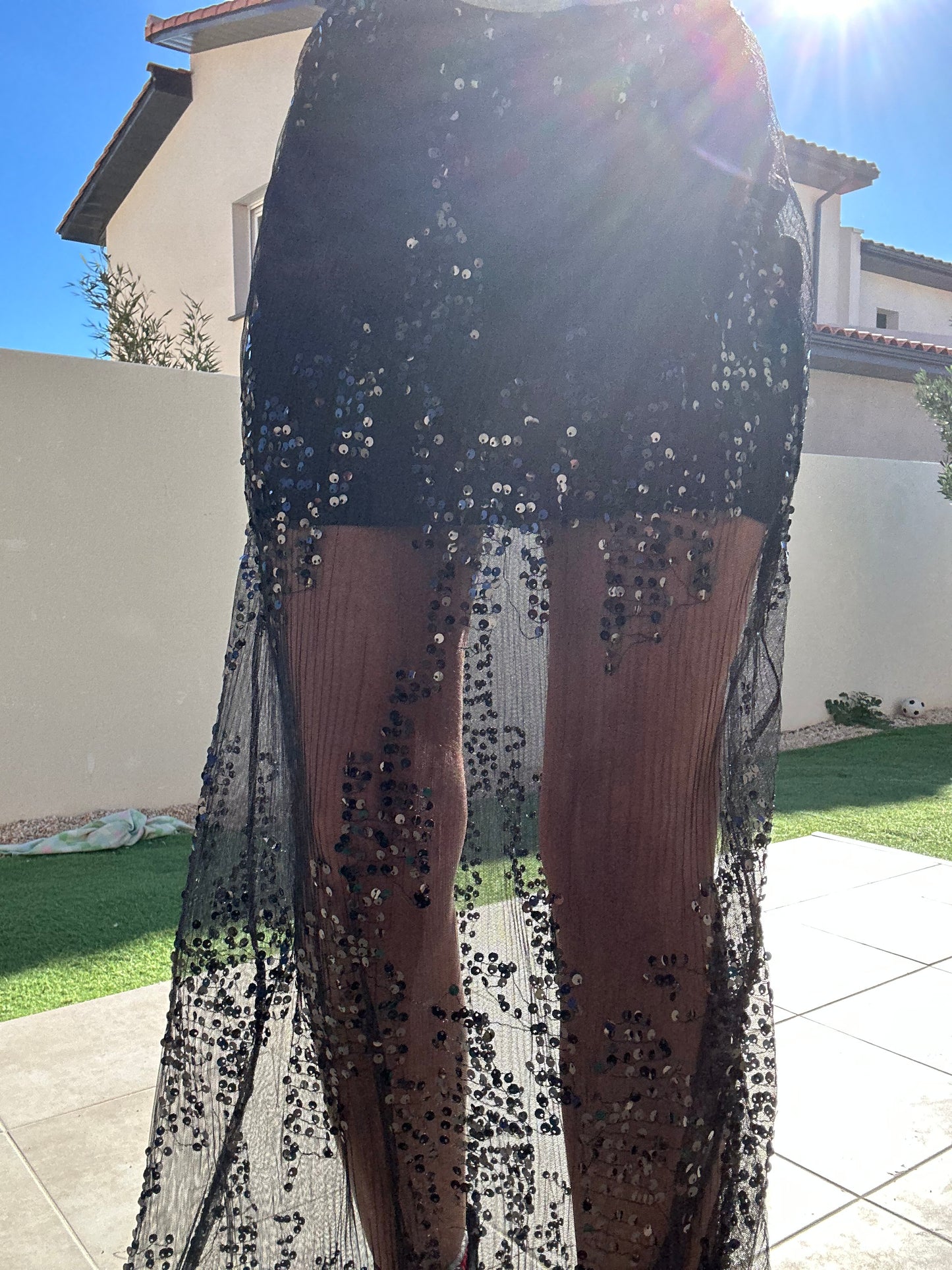 jupe sequin noir