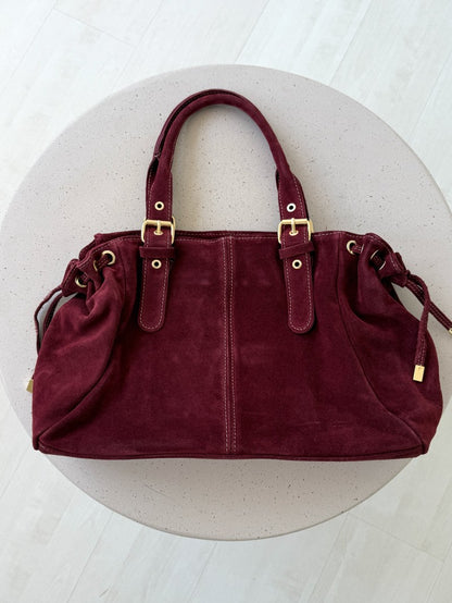 Sac suedine bordeaux