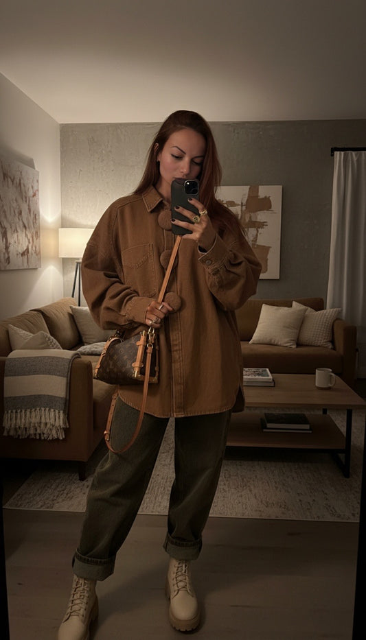 chemisier oversize chocolat