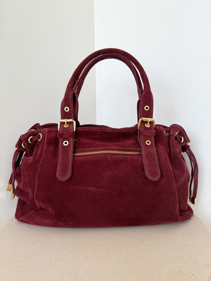 Sac suedine bordeaux