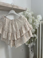 jupe short beige