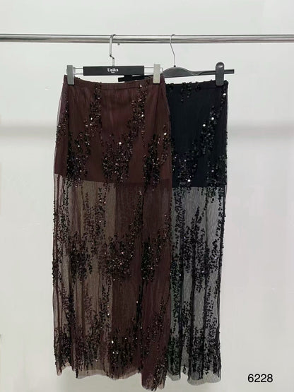 Jupe doublure paillettes