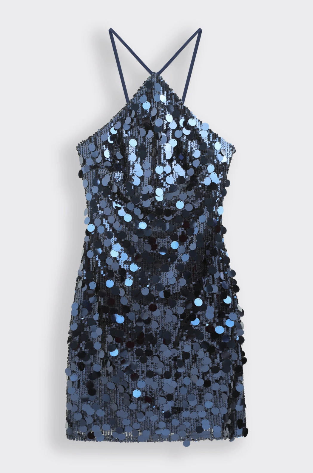Robe courte à gros sequins