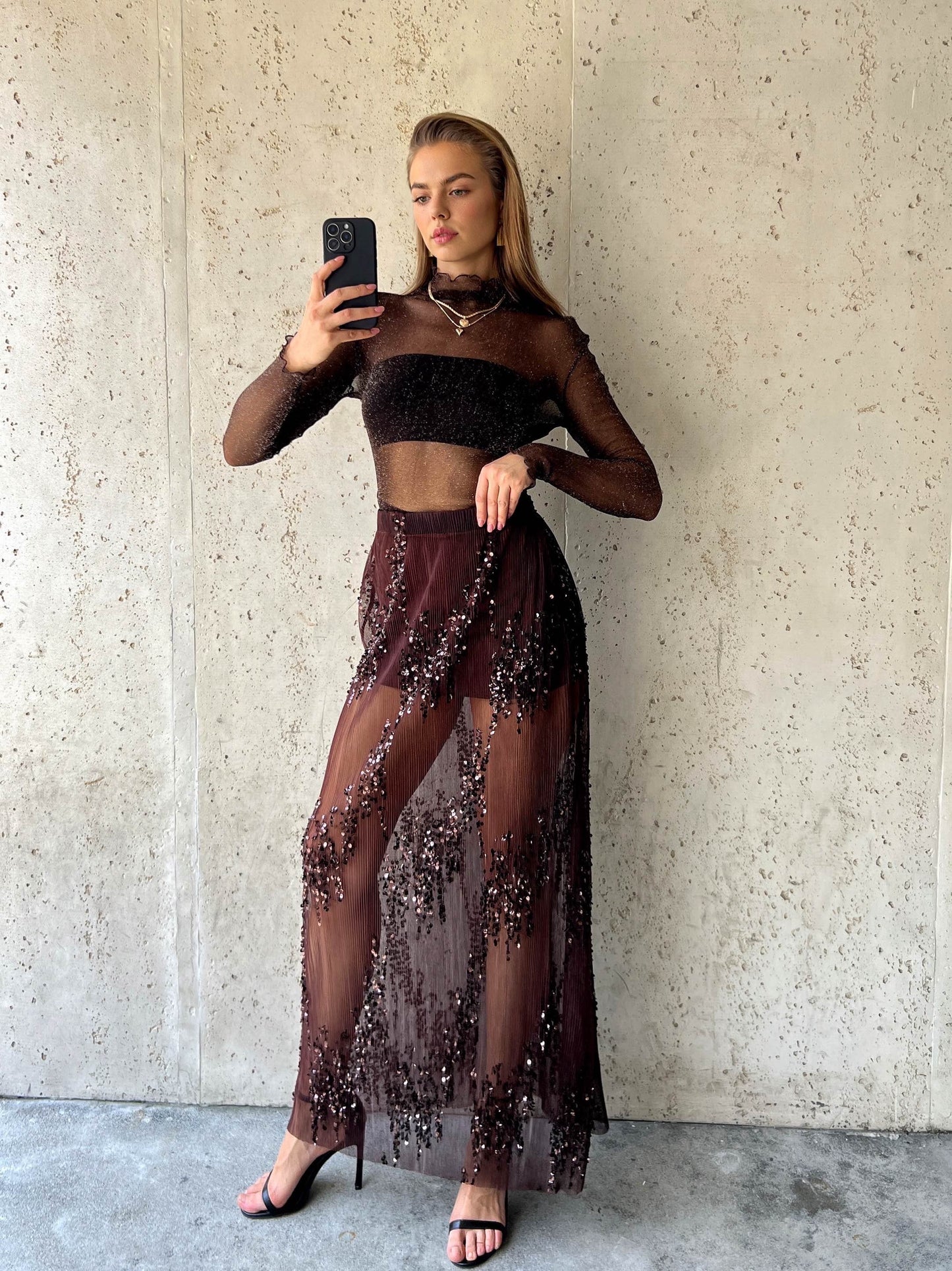 Jupe doublure paillettes