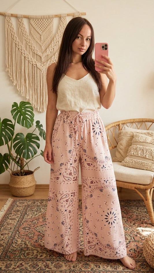 Pantalon Lucy rose nude